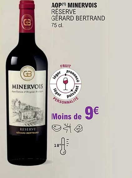 Aop Minervois Réserve Gérard Bertrand