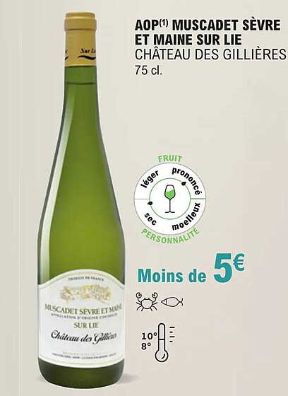aop muscadet sèvre et maine sur lie château des gillières