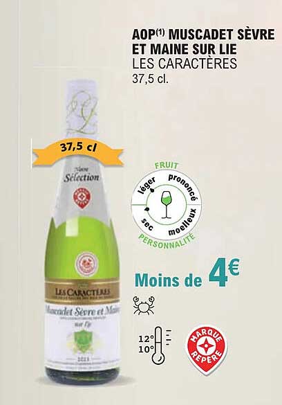 aop muscadet sèvre et maine sur lie les caractères