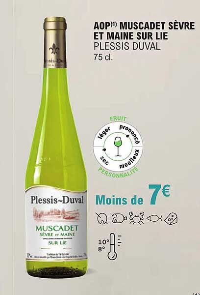 aop muscadet sèvre et maine sur lie plessis duval
