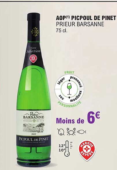 Aop Picpoul De Pinet Prieur Barsanne