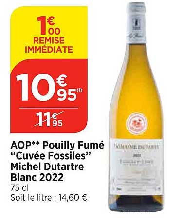 aop pouilly fumé "cuvée fossiles" michel dutartre blanc 2022