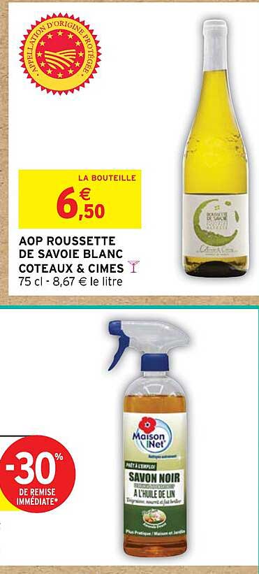 aop roussette de savoie blanc coteaux & cimes