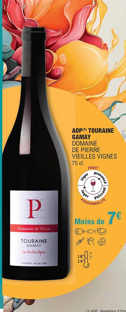 aop touraine gamay domaine de pierre vieilles vignes