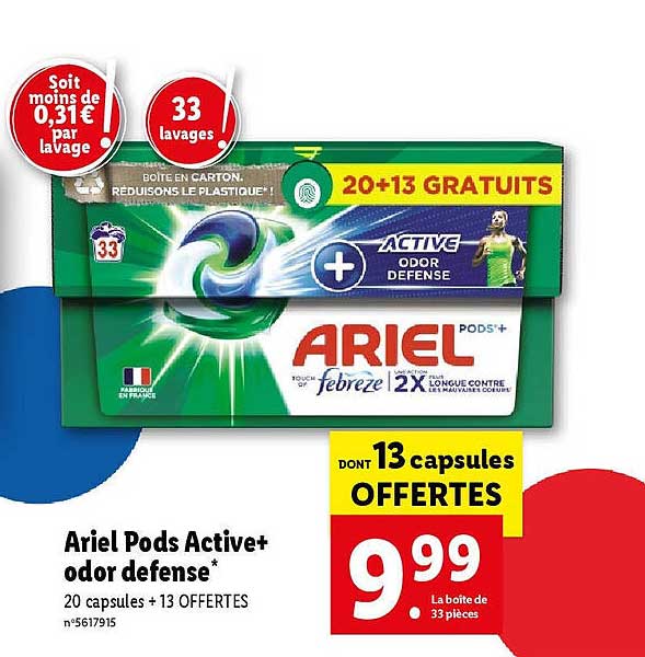 ariel pods active+ odor defense