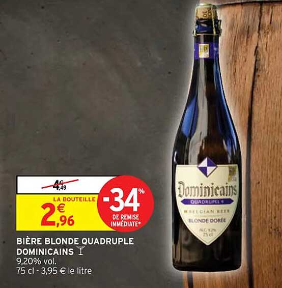 bière blonde quadruple dominicains