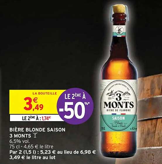 bière blonde saison 3 monts