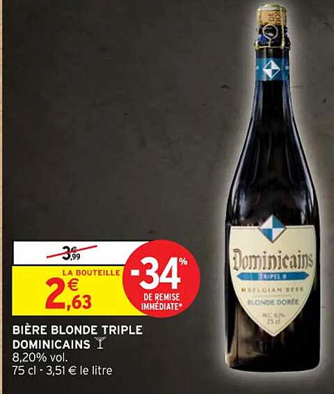 bière blonde triple dominicains
