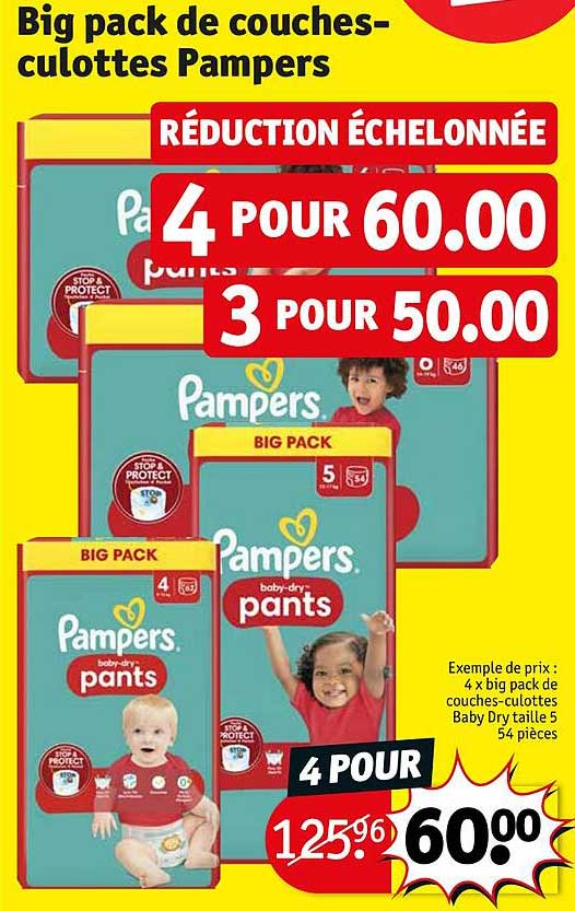 big pack de couches-culottes pampers