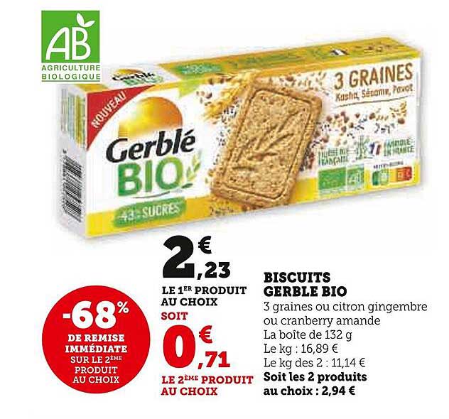 Biscuits Gerblé Bio