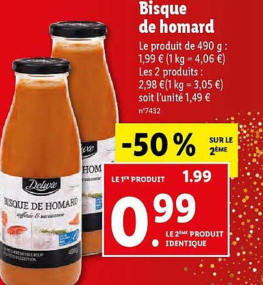 bisque de homard deluxe