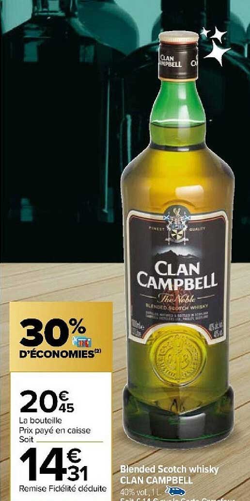 blended scotch whisky clan campbell