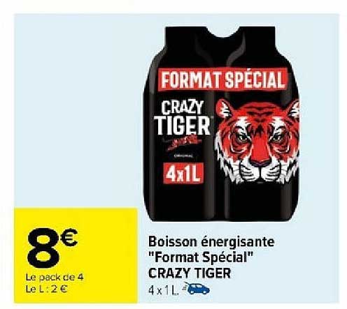 boisson énergisante "format spécial" crazy tiger