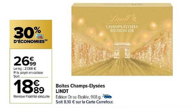 boites champs-elysées lindt