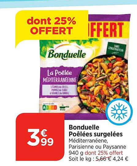 Bonduelle Poêlées Surgelées