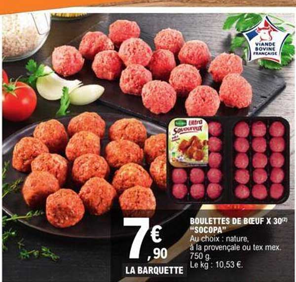 boulettes de bœuf x30 "socopa"