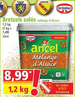 bretzels salés mélange d'alsace dr. oetker