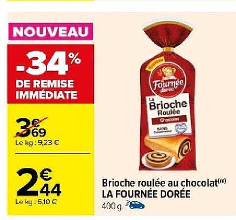 brioche roulée au chocolat la fournée dorée