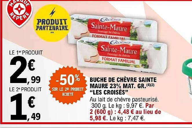 bûche de chèvre sainte maure 23% mat.gr. "les croisés"