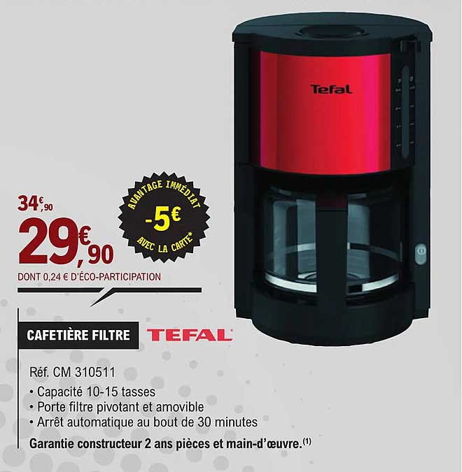 Cafetière Filtre Tefal