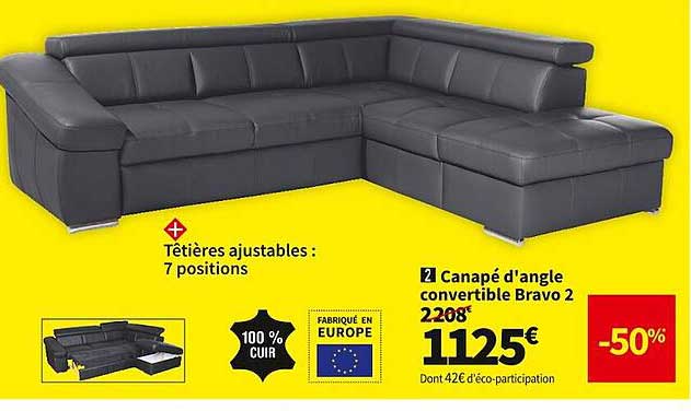Canapé D'angle Convertible Bravo 2