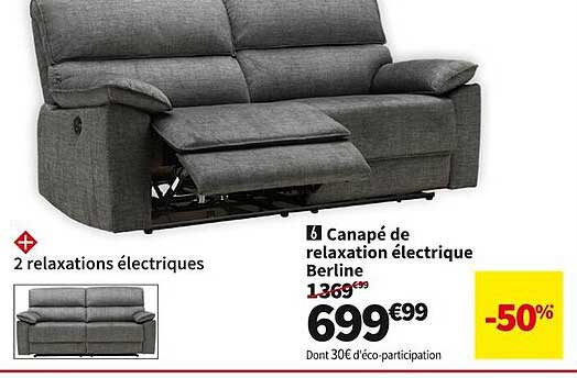 canapé de relaxation électrique berline