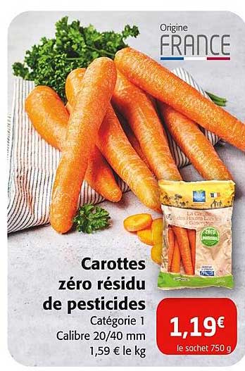 carottes zéro résidu de pesticides