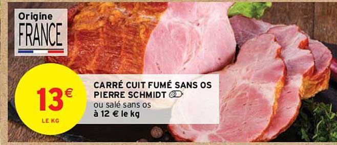 carré cuit fumé sans os pierre schmidt