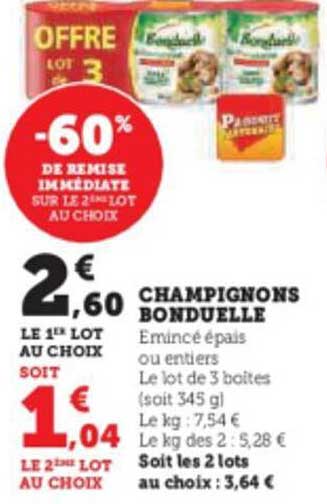 Champignons Bonduelle