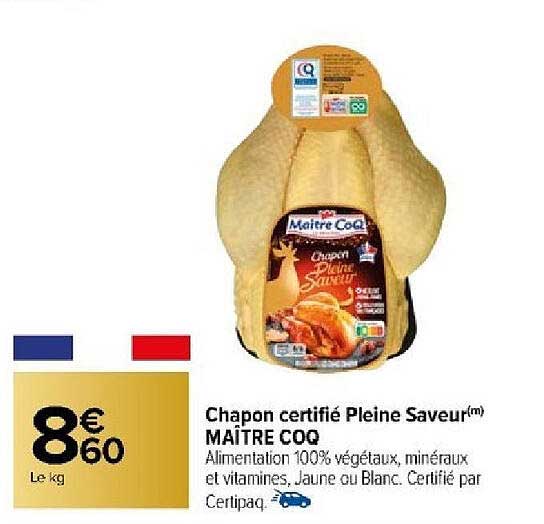 chapon certifié pleine saveur maître coq
