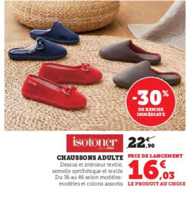 Chaussons Adulte Isotoner