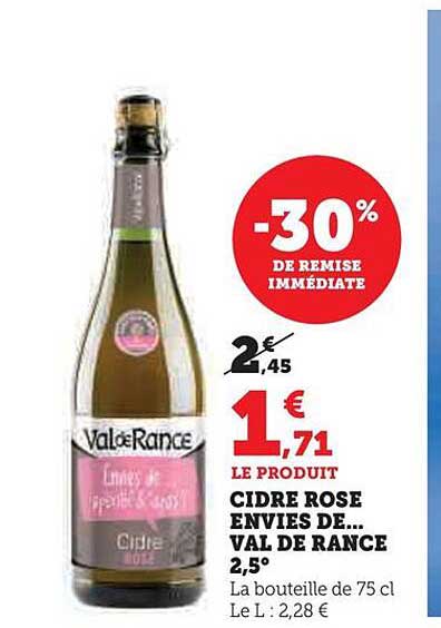cidre rose envies de ... val de rance 2,5°