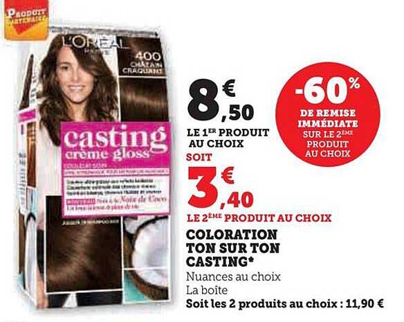 coloration ton sur ton casting