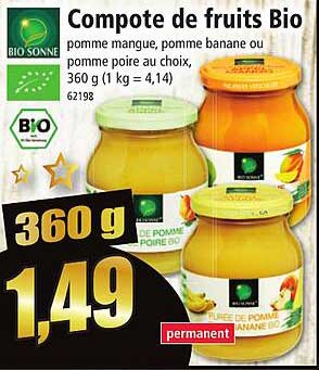 compote de fruits bio bio sonne