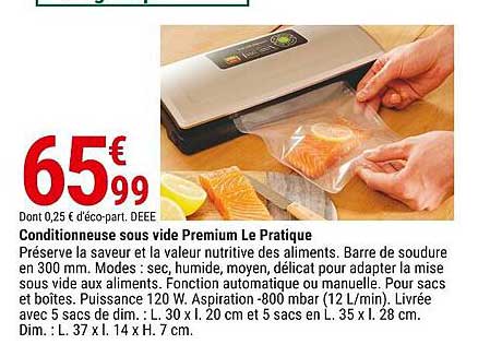 conditionneuse sous vide premium le pratique