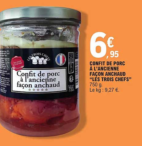 confit de porc à l'ancienne façon anchaud "les trois chefs"