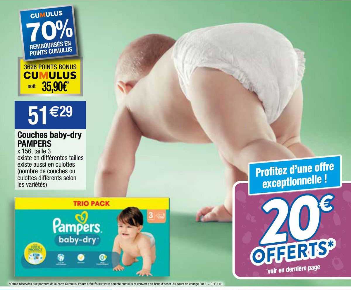 couches baby-dry pampers