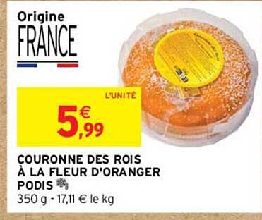 couronne des rois à la fleur d'oranger podis