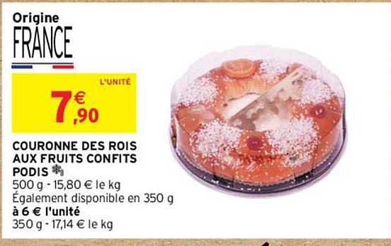 couronne des rois aux fruits confits podis