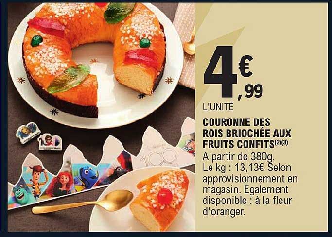 couronne des rois briochée aux fruits confits