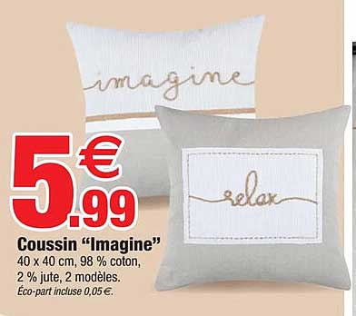 coussin "imagine"