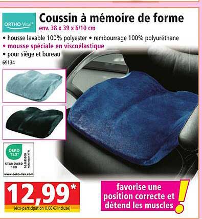 coussin à mémoire de forme ortho-vital