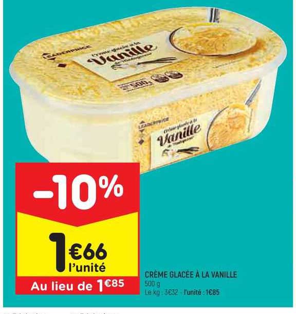 Crème Glacée à La Vanille