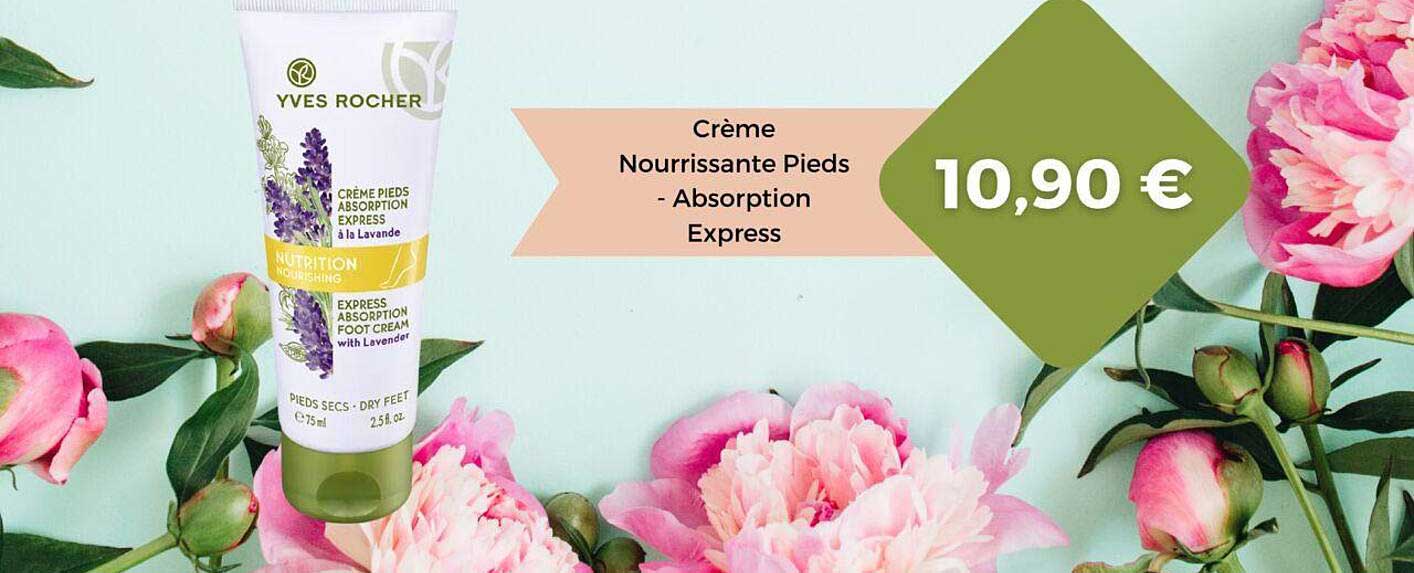 crème nourrissante pieds - absorption express yves rocher