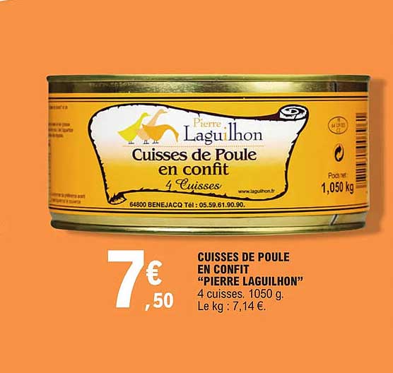 cuisses de poule en confit "pierre laguilhon"