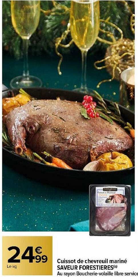 cuissot de chevreuil mariné saveur forestières