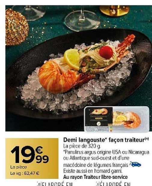 demi langouste façon traiteur