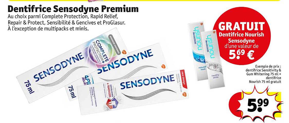 Dentifrice Sensodyne Premium