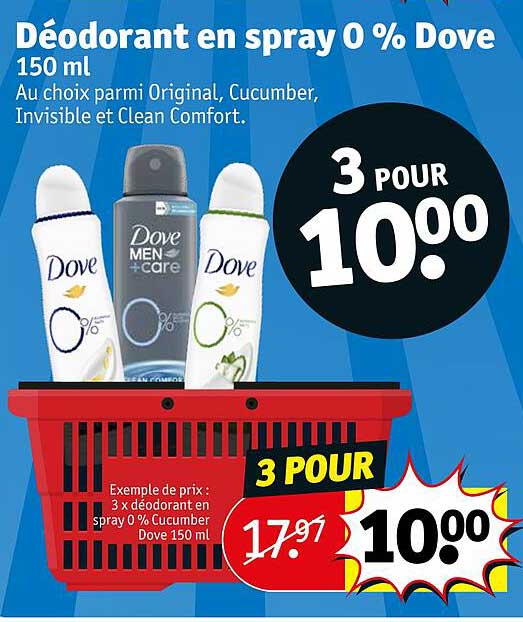 Déodorant En Spray 0% Dove 150 Ml
