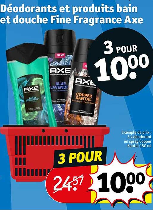 déodorants et produits bain et douche fine fragrance axe
